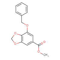 Chemical structure of methyl 7-(benzyloxy)-2H-1,3-benzodioxole-5-carboxylate - CSSB06835379412