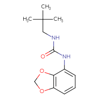 Chemical structure of 1-(2H-1,3-benzodioxol-4-yl)-3-(2,2-dimethylpropyl)urea - CSSB02001606208
