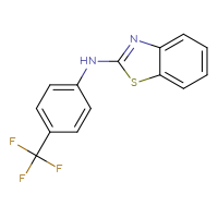 Chemical structure of N-[4-(trifluoromethyl)phenyl]-1,3-benzothiazol-2-amine - CSSB00020652118