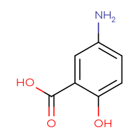 Chemical structure of 5-amino-2-hydroxybenzoic acid - CSSB00000188921