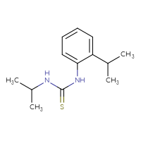 Chemical structure of 3-(propan-2-yl)-1-[2-(propan-2-yl)phenyl]thiourea - CSSB00000255346