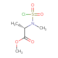 Chemical structure of methyl (2S)-2-[(chlorosulfonyl)(methyl)amino]propanoate - CSSB06740749263