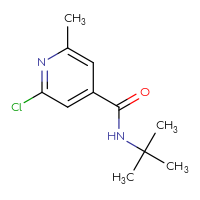 Chemical structure of N-tert-butyl-2-chloro-6-methylpyridine-4-carboxamide - CSSB00013302286