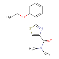 Chemical structure of 2-(2-ethoxyphenyl)-N,N-dimethyl-1,3-thiazole-4-carboxamide - CSSB06856231607