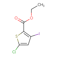 Chemical structure of ethyl 5-chloro-3-iodothiophene-2-carboxylate - CSSB05327246418