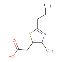 Chemical structure of 2-(4-methyl-2-propyl-1,3-thiazol-5-yl)acetic acid - CSSB00012123653