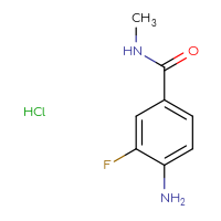 Chemical structure of 4-amino-3-fluoro-N-methylbenzamide hydrochloride - CSSB03437851139