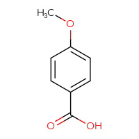 Chemical structure of 4-methoxybenzoic acid - CSSB00000184203