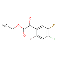 Chemical structure of ethyl 2-(2-bromo-4-chloro-5-fluorophenyl)-2-oxoacetate - CSSB21103686442
