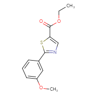Chemical structure of ethyl 2-(3-methoxyphenyl)-1,3-thiazole-5-carboxylate - CSSB01402450191