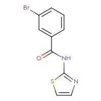 Chemical structure of 3-bromo-N-(1,3-thiazol-2-yl)benzamide - CSSB00000154106
