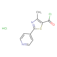 Chemical structure of 4-methyl-2-(pyridin-4-yl)-1,3-thiazole-5-carbonyl chloride hydrochloride - CSSB00010212507