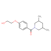 Chemical structure of 2-[4-(3,5-dimethylpiperidine-1-carbonyl)phenoxy]ethan-1-ol - CSSB01384573231