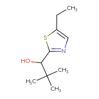 Chemical structure of 1-(5-ethyl-1,3-thiazol-2-yl)-2,2-dimethylpropan-1-ol - CSSB00015896929