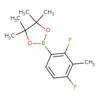 Chemical structure of 2-(2,4-difluoro-3-methylphenyl)-4,4,5,5-tetramethyl-1,3,2-dioxaborolane - CSSB00010741910