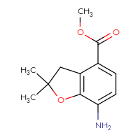 Chemical structure of methyl 7-amino-2,2-dimethyl-2,3-dihydro-1-benzofuran-4-carboxylate - CSSB00011165356