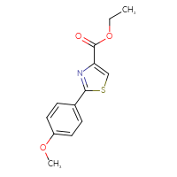 Chemical structure of ethyl 2-(4-methoxyphenyl)-1,3-thiazole-4-carboxylate - CSSB00000486666