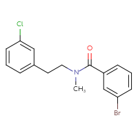 Chemical structure of 3-bromo-N-[2-(3-chlorophenyl)ethyl]-N-methylbenzamide - CSSB06346791301