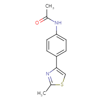 Chemical structure of N-[4-(2-methyl-1,3-thiazol-4-yl)phenyl]acetamide - CSSB00000256486