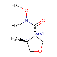 Chemical structure of rac-(3R,4R)-N-methoxy-N,4-dimethyloxolane-3-carboxamide - CSSB14872383776