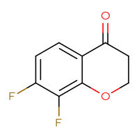 Chemical structure of 7,8-difluoro-3,4-dihydro-2H-1-benzopyran-4-one - CSSB00011799183