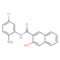 Chemical structure of N-(5-chloro-2-methylphenyl)-3-hydroxynaphthalene-2-carboxamide - CSSB00000035542