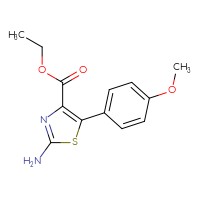Chemical structure of ethyl 2-amino-5-(4-methoxyphenyl)-1,3-thiazole-4-carboxylate - CSSB00102550057