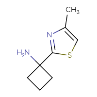 Chemical structure of 1-(4-methyl-1,3-thiazol-2-yl)cyclobutan-1-amine - CSSB00000749139
