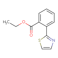 Chemical structure of ethyl 2-(1,3-thiazol-2-yl)benzoate - CSSB03443543334