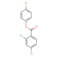Chemical structure of 4-chlorophenyl 2,4-dichlorobenzoate - CSSB00104446640