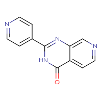 Chemical structure of 2-(pyridin-4-yl)-3H,4H-pyrido[3,4-d]pyrimidin-4-one - CSSB21253046007