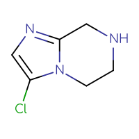 Chemical structure of 3-chloro-5H,6H,7H,8H-imidazo[1,2-a]pyrazine - CSSB00012281418