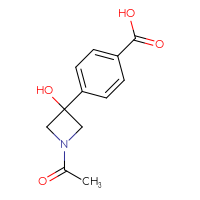 Chemical structure of 4-(1-acetyl-3-hydroxyazetidin-3-yl)benzoic acid - CSSB14948339621