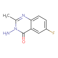 Chemical structure of 3-amino-6-fluoro-2-methyl-3,4-dihydroquinazolin-4-one - CSSB00000079408
