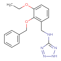 Chemical structure of N-{[2-(benzyloxy)-3-ethoxyphenyl]methyl}-2H-1,2,3,4-tetrazol-5-amine - CSSB00121616229