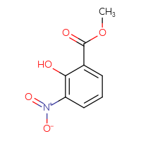 Chemical structure of methyl 2-hydroxy-3-nitrobenzoate - CSSB00000047185