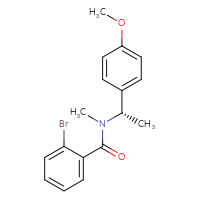 Chemical structure of 2-bromo-N-[(1S)-1-(4-methoxyphenyl)ethyl]-N-methylbenzamide - CSSB15356347295