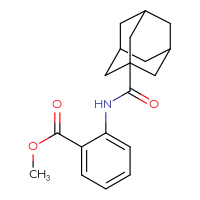 Chemical structure of methyl 2-(adamantane-1-amido)benzoate - CSSB00046226819
