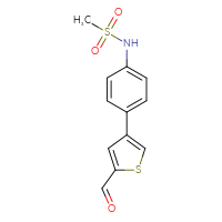 Chemical structure of N-[4-(5-formylthiophen-3-yl)phenyl]methanesulfonamide - CSSB00102807292