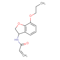 Chemical structure of N-(7-propoxy-2,3-dihydro-1-benzofuran-3-yl)prop-2-enamide - CSSB21332079894