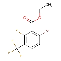 Chemical structure of ethyl 6-bromo-2-fluoro-3-(trifluoromethyl)benzoate - CSSB00134615448