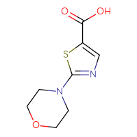 Chemical structure of 2-(morpholin-4-yl)-1,3-thiazole-5-carboxylic acid - CSSB00011747947