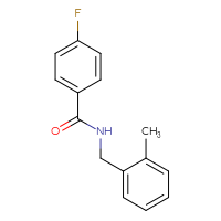 Chemical structure of 4-fluoro-N-[(2-methylphenyl)methyl]benzamide - CSSB00000591877