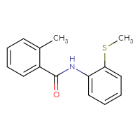 Chemical structure of 2-methyl-N-[2-(methylsulfanyl)phenyl]benzamide - CSSB00046228511