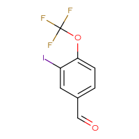 Chemical structure of 3-iodo-4-(trifluoromethoxy)benzaldehyde - CSSB00010270024