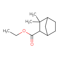 Chemical structure of ethyl 3,3-dimethylbicyclo[2.2.1]heptane-2-carboxylate - CSSB00031158035