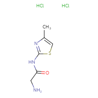 Chemical structure of 2-amino-N-(4-methyl-1,3-thiazol-2-yl)acetamide dihydrochloride - CSSB20963435295