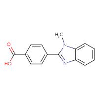 Chemical structure of 4-(1-methyl-1H-1,3-benzodiazol-2-yl)benzoic acid - CSSB00007827109