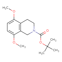Chemical structure of tert-butyl 5,8-dimethoxy-1,2,3,4-tetrahydroisoquinoline-2-carboxylate - CSSB01688292425