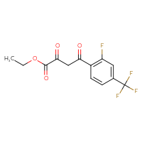 Chemical structure of ethyl 4-[2-fluoro-4-(trifluoromethyl)phenyl]-2,4-dioxobutanoate - CSSB21495908419
